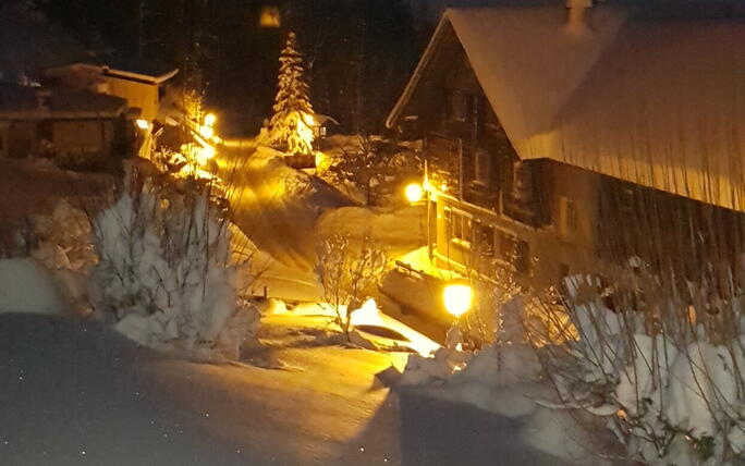 Abendliche Winterstimmung in Planken