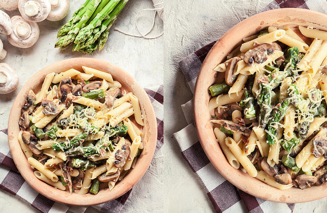 Spargel Pilz Pfanne