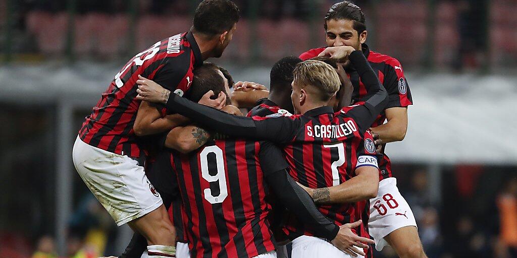 Ricardo Rodriguez und Co. bejubeln das 2:1 von Alessio Romagnoli