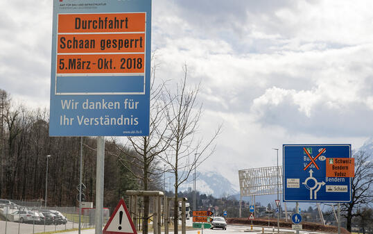 Strassensperre Schaan