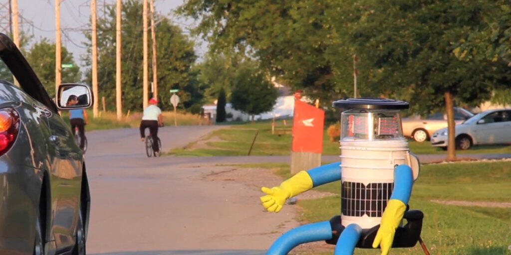 Der trampende Roboter wurde zum Medienphänomen. (Archivbild)