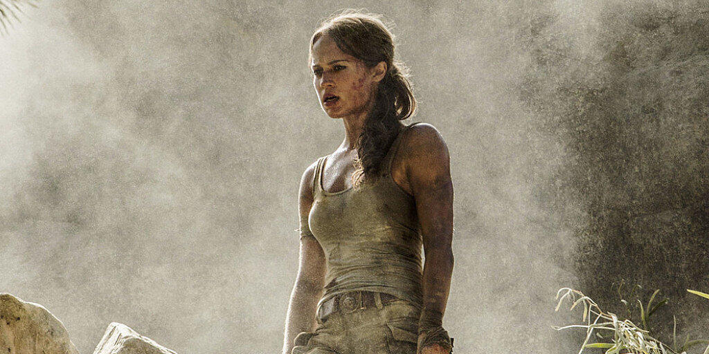 Alicia Vikander spielt Lara Croft in der Neuauflage von "Tomb Raider". Die Computerspiel-Verfilmung setzte sich am Wochenende vom 15. bis 18. März 2018 an die Spitze der CH-Kinocharts. (Archiv)