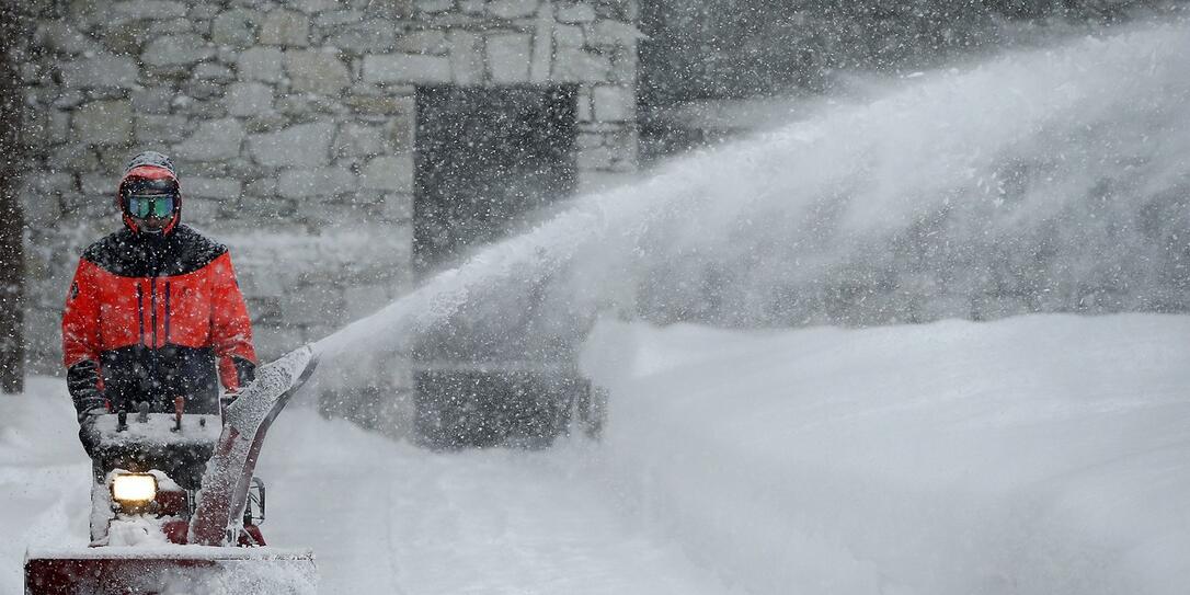 Schneefall in Val d'Isère