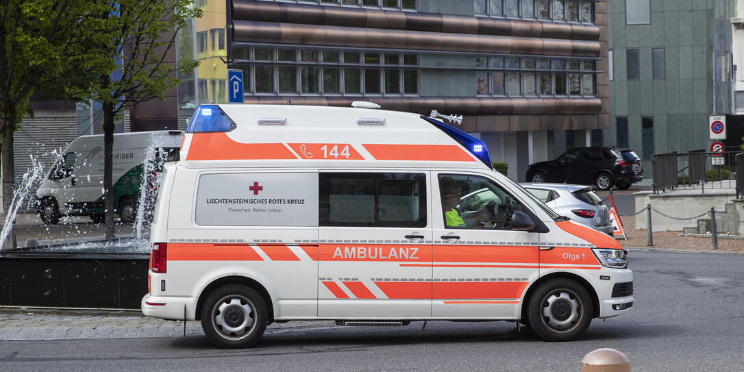 Rettungswagen in Vaduz