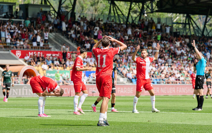 Die Entt&auml;uschung &uuml;ber den Abseitspfiff war beim FC Vaduz gross &ndash; dabei ging es um wenige Millimeter.
