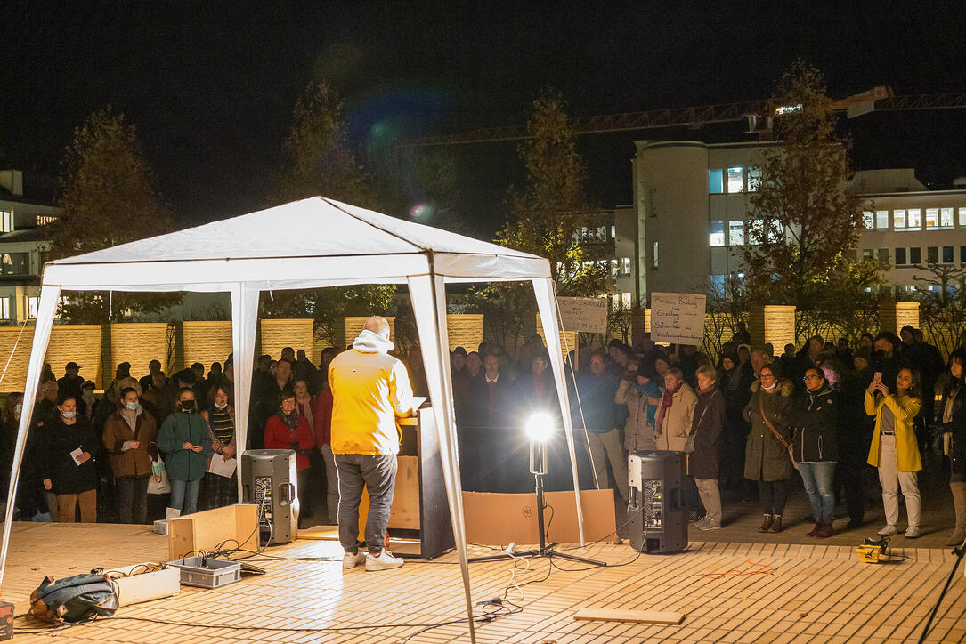 Corona Demo der Jungen Liste in Vaduz