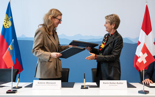 ABKOMMEN, UNTERZEICHNUNG, SCHWEIZ, LIECHTENSTEIN,