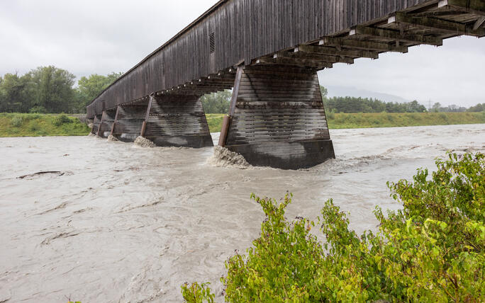 Hochwasser am Rhein