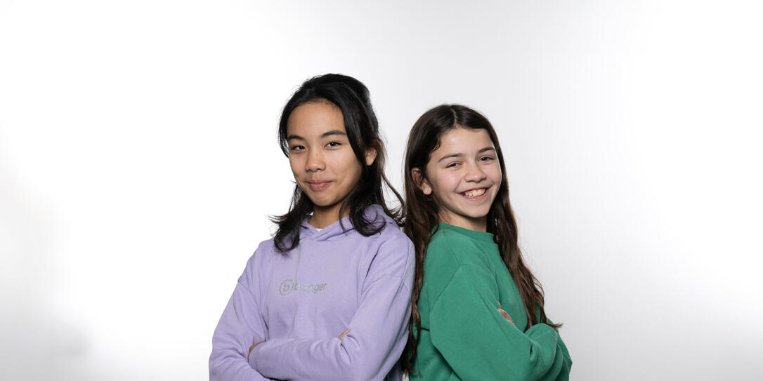 Luisa und Ambra kommen vorbei: Kinderland-Reporterinnen