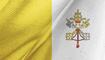 Closeup of grunge Vatican flag