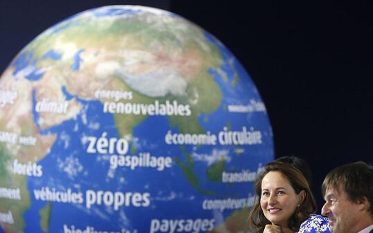 Die französische Umweltministerin Ségolène Royal an der UNO-Klimakonferenz in Le Bourget bei Paris.