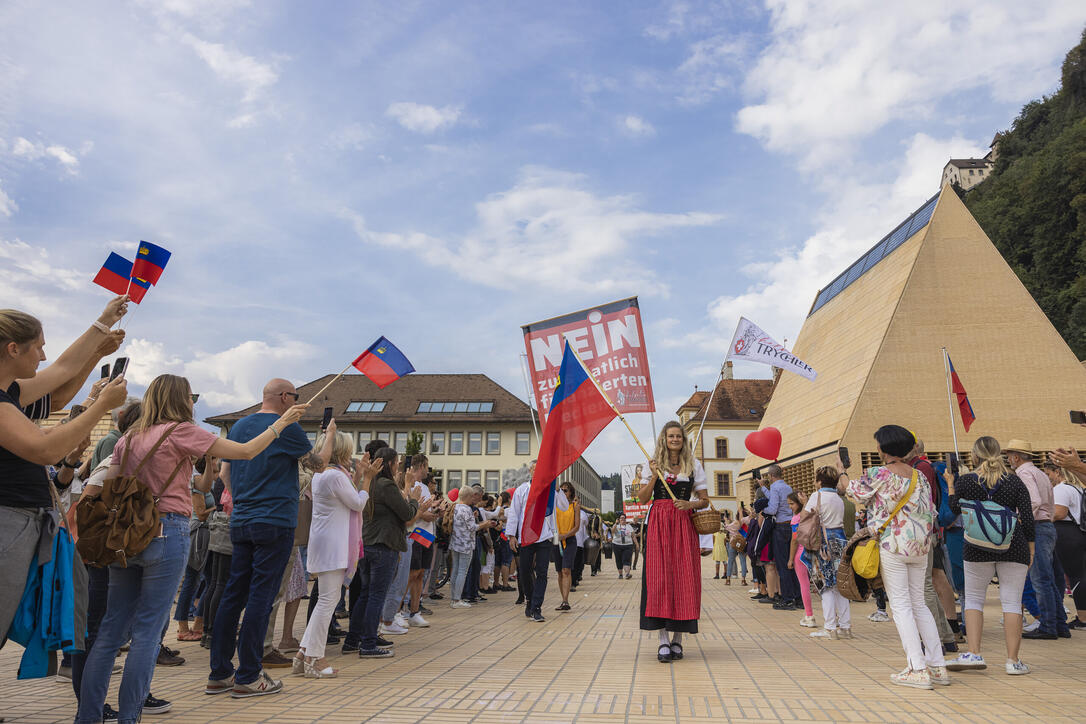 Corona Demo in Vaduz