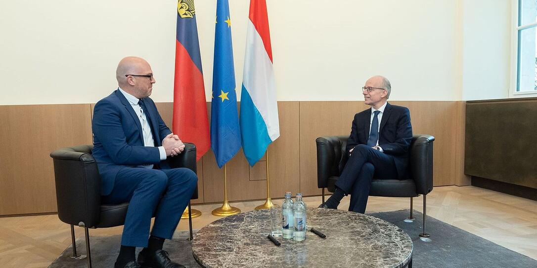 Minist&egrave;re d'&Eacute;tat &ndash; R&eacute;union bilat&eacute;rale de Daniel Risch, chef du gouvernement et ministre des Finances de la principaut&eacute; du Liechtenstein avec le Premier ministre Luc Frieden