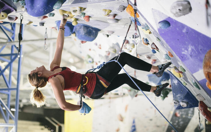 Rope indoor climbing and training.