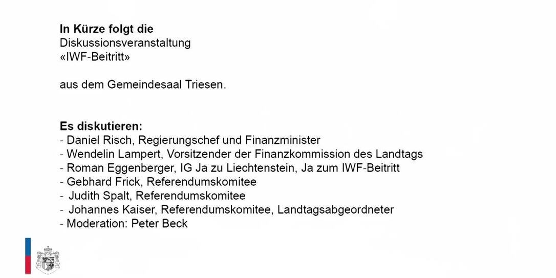 Diskussion zur Abstimmung über den IWF-Beitritt Diskussion zur Abstimmung über den IWF-Beitritt