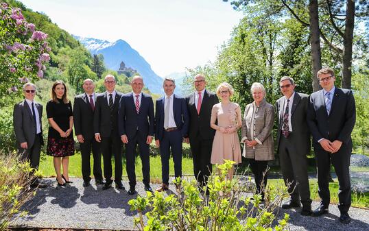 Liechtenstein Regierung Empfang Buendner Regierung