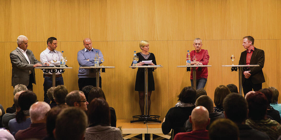 Wahlkampfdiskussion in Triesenberg Wahlkampfdiskussion in Triesenberg