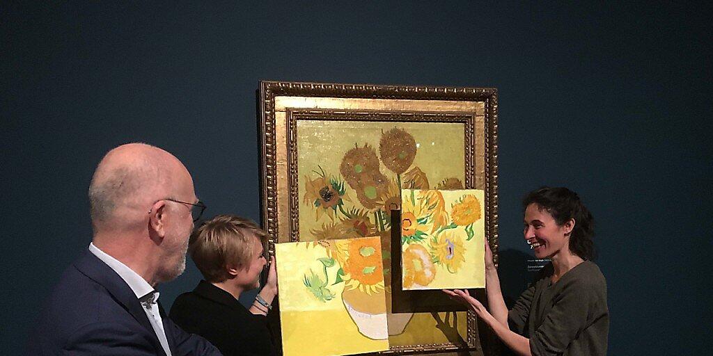 Ein Rot-Ton verblasste, ein gelber Farbton dunkelte nach. Wie sehr die "Sonnenblumen" früher strahlten, lassen zwei Gemälde der Künstlerin Charlotte Caspers erahnen, die sich auf neue Forschungsergebnisse stützen.