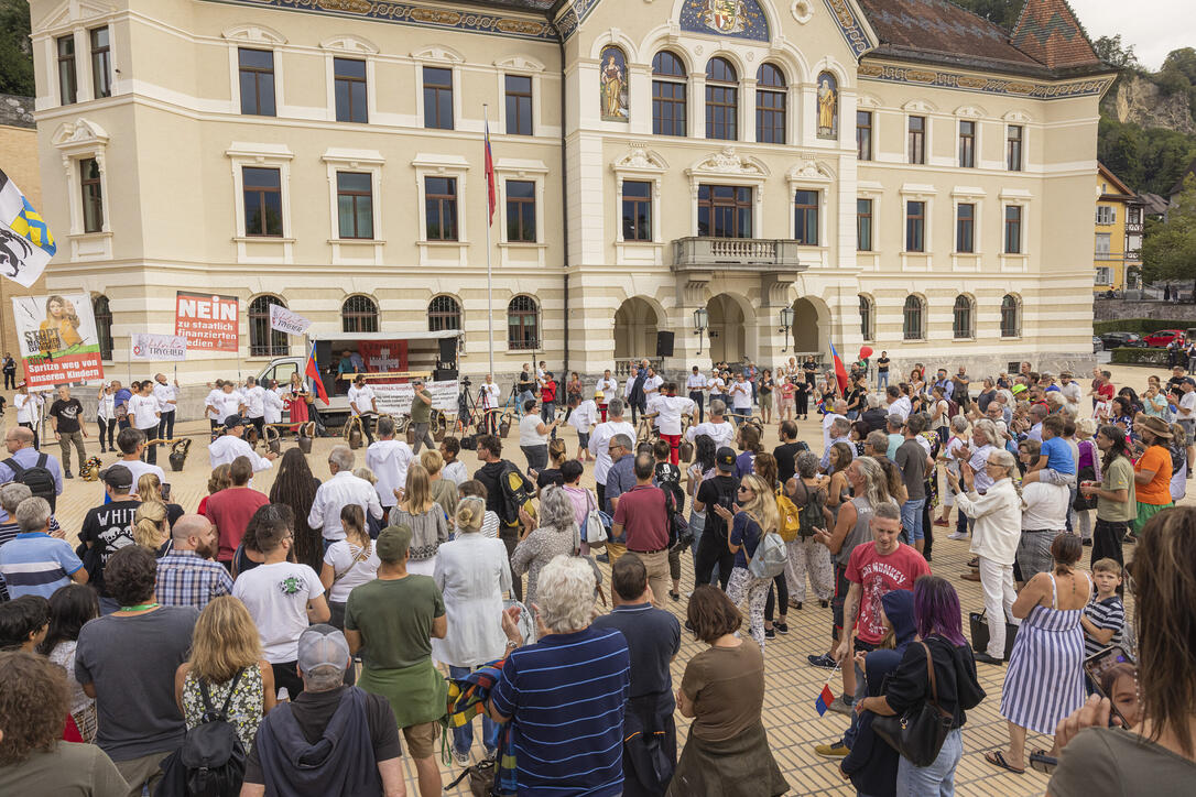 Corona Demo in Vaduz