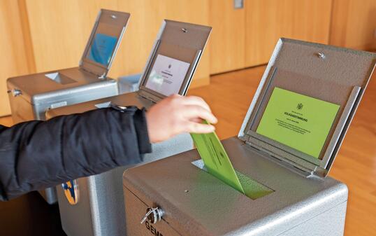 Abstimmungslokal in Triesenberg
