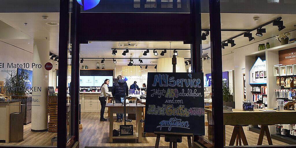 Sind bald alle geschlossen? Swisscom Shop in Zürich. (Archivbild)