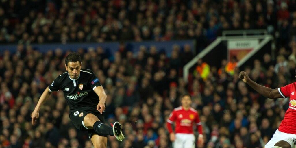 Wissam Ben Yedder traf zwei Minuten nach seiner Einwechslung zum 1:0 für den FC Sevilla im Old Trafford