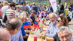 Feierlichkeiten zum Jubiläum bei der alten Rheinbrücke Vaduz–Sevelen