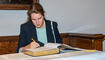 Eintragung in das Goldene Buch auf Schloss Vaduz (26.09.2025)