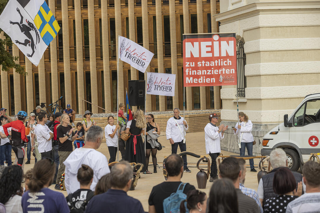 Corona Demo in Vaduz