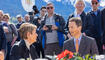Feierlichkeiten zum Jubiläum bei der alten Rheinbrücke Vaduz–Sevelen