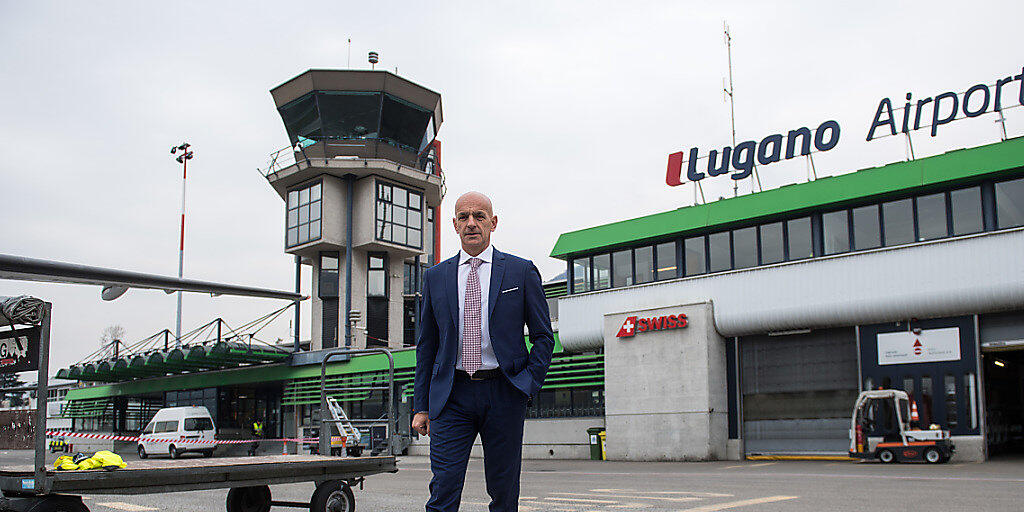 Maurizio Merlo, Direktor des Flughafen Lugano-Agno, schmiedet Pläne, um den Flugbetrieb nach Genf zu garantieren. (Archiv)