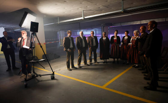 Satire-Projekt «Kultur in der Tiefgarage»  von Sebastian Frommelt in Schaan.