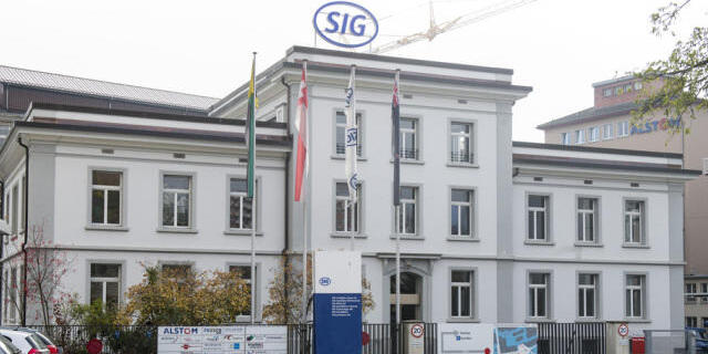 Das Unternehmen SIG Combibloc Group AG in Neuhausen am Rheinfall