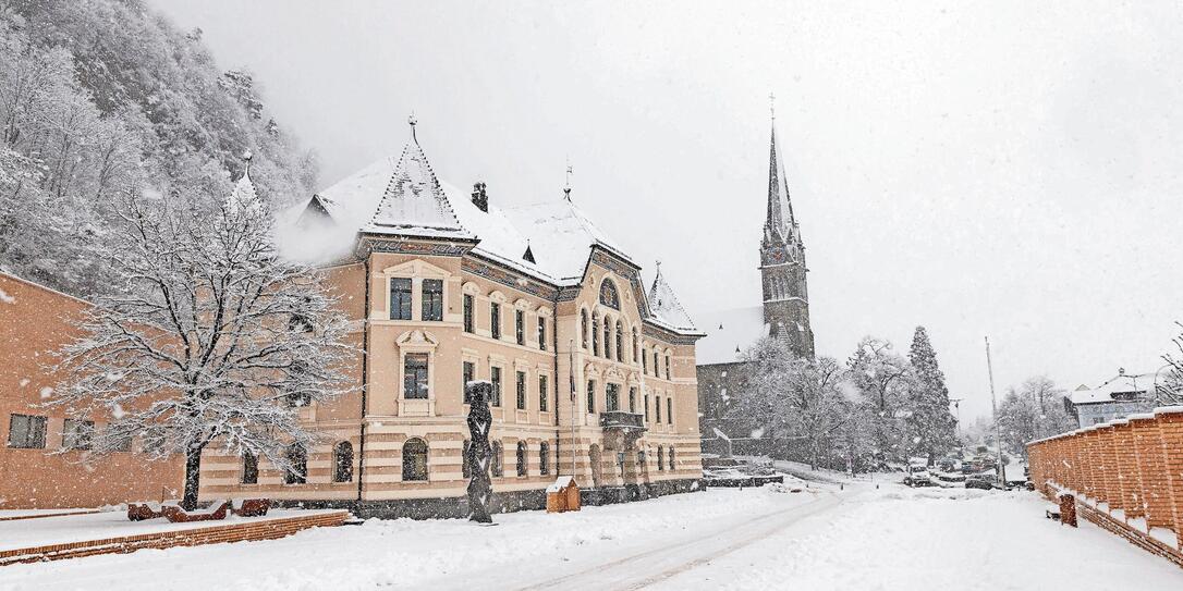 Schnee in Vaduz