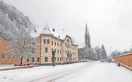 Schnee in Vaduz