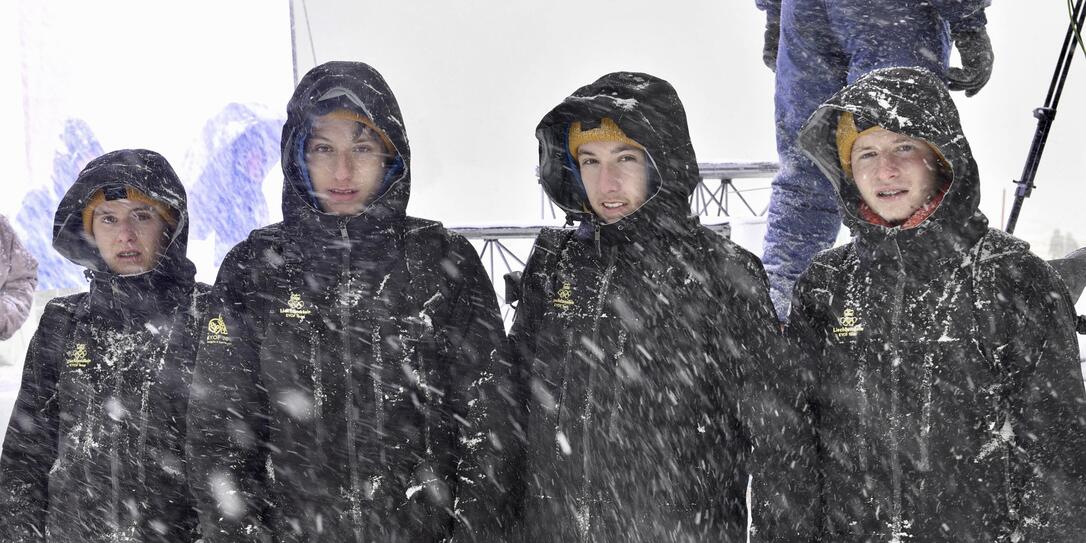 Die Liechtensteiner Langläufer im Schneegestöber