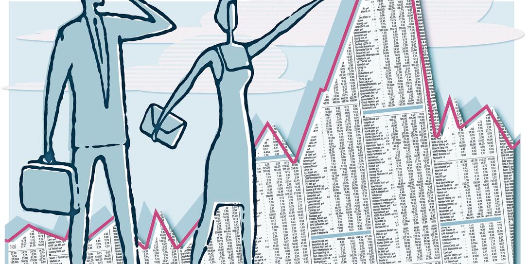 Aktienkurse, Arbeitswelt, Bild, Boersenkurs, Chart, Diagramm, Fernglas, Figur, Finanzmarkt, Frau, ganzkoerperansicht, Geld, Geldgeschaeft, Gewinn, Grafik, Handtasche, Heterosexuelles Paar, Investieren, Investition, Koffer, Konjunktur, Mann, Mensch, Maennli Aktienkurse, Arbeitswelt, Bild, Boersenkurs, Chart, Diagramm, Fernglas, Figur, Finanzmarkt, Frau, ganzkoerperansicht, Geld, Geldgeschaeft, Gewinn, Grafik, Handtasche, Heterosexuelles Paar, Investieren, Investition, Koffer, Konjunktur, Mann, Mensch, Maennli