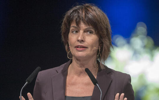 Bundesrätin Doris Leuthard äusserte sich bei ihrem Besuch in Kanada positiv zum Regierungswechsel vor gut einem Jahr. (Archivbild)