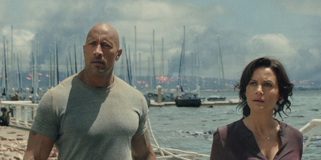 Nach dem grossen Beben: Dwayne Johnson und Carla Gugino in "San Andreas" (Archiv)