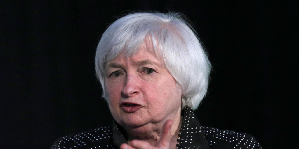 Janet Yellen am Freitag an der Harvard University in Cambridge.