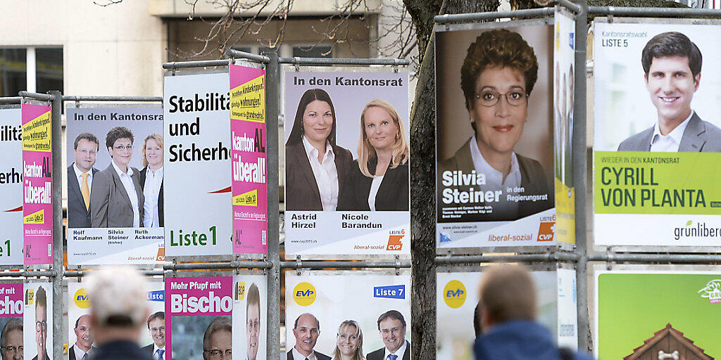 Wahlplakate für die Zürcher Regierungs- und Kantonsratswahlen vor vier Jahren. Im März wählt der Kanton erneut. Insgesamt sind es fünf Kantone, die im eidgenössischen Wahljahr 2019 ihre Regierung neu bestimmen.