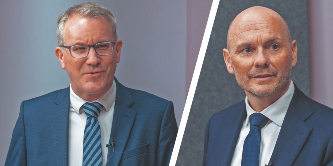 Bildungsminister Daniel Oehry und Wirtschaftsminister Hubert Büchel