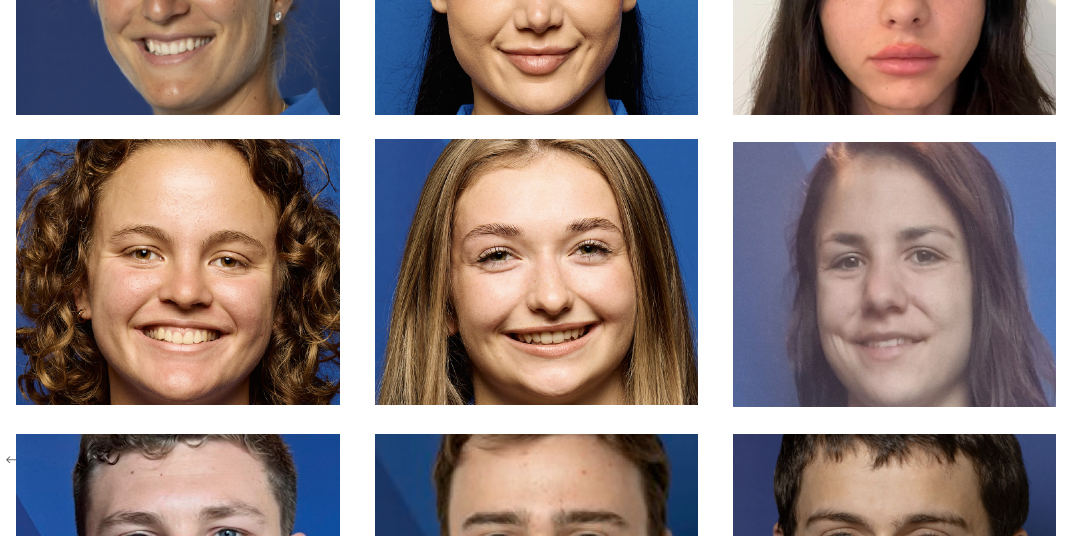 Erhalten das Sportstipendium hinsichtlich Los Angeles 2028 (v.&thinsp;l.): Kathinka von Deichmann, L&eacute;onie Guerra, Jennifer Hochst&auml;dter (oben). Jule Insinna, Julia Weissenhofer, Lea Wyss (Mitte). David Maier,  Romano P&uuml;ntener und Felix Sprenger (unten).