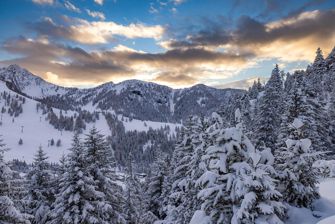 Der erste Schnee in Malbun und Steg