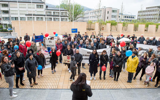 Demonstration gegen die Gesundheitskosten