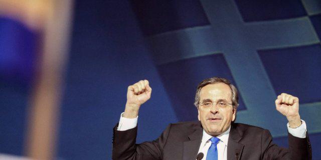 Der griechische PremierAntonis Samaras zeigt sich kämpferisch Der griechische PremierAntonis Samaras zeigt sich kämpferisch