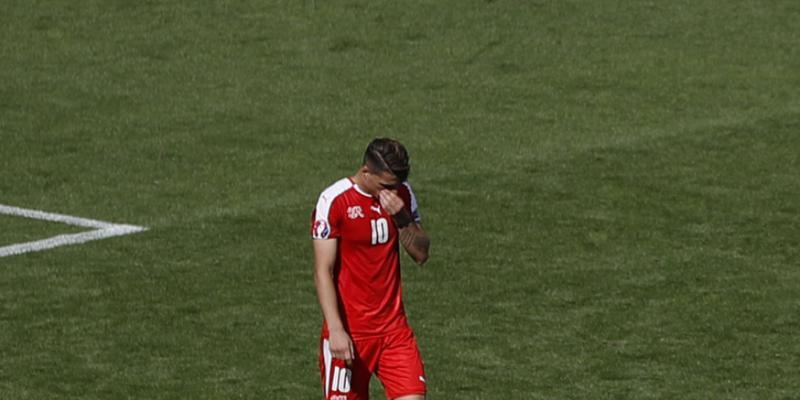 Kein Glück in der Penalty-Lotterie: Granit Xhaka und die Schweiz
