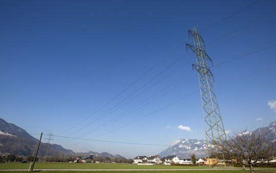 Hochspannungsleitung in Balzers