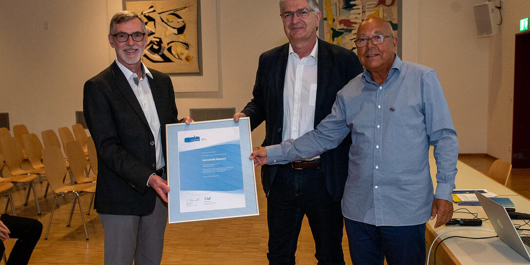 20220601 Verleihung Zertifikar Energiestadt an die Gemeiner Balzers 20220601 Verleihung Zertifikar Energiestadt an die Gemeiner Balzers