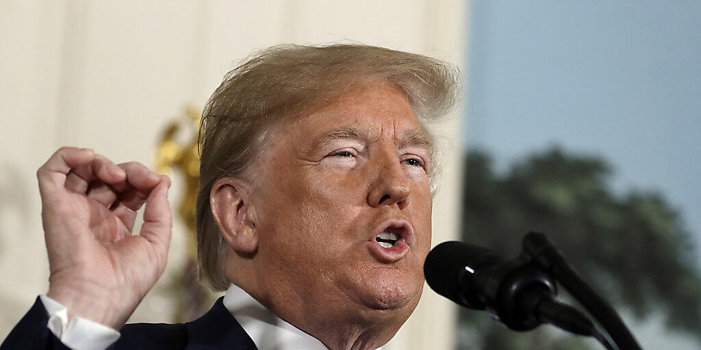 US-Präsident Trump kündigt in einer Ansprache im Weissen Haus die Aufkündigung des Atomabkommens mit dem Iran an.